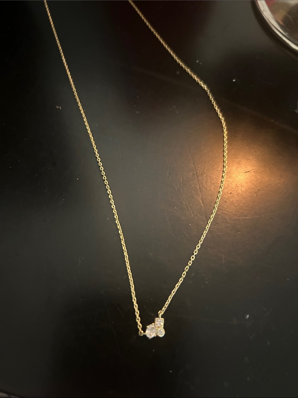 Kendra Scott Gold Cubic Zirconia Trio Pendant Necklace